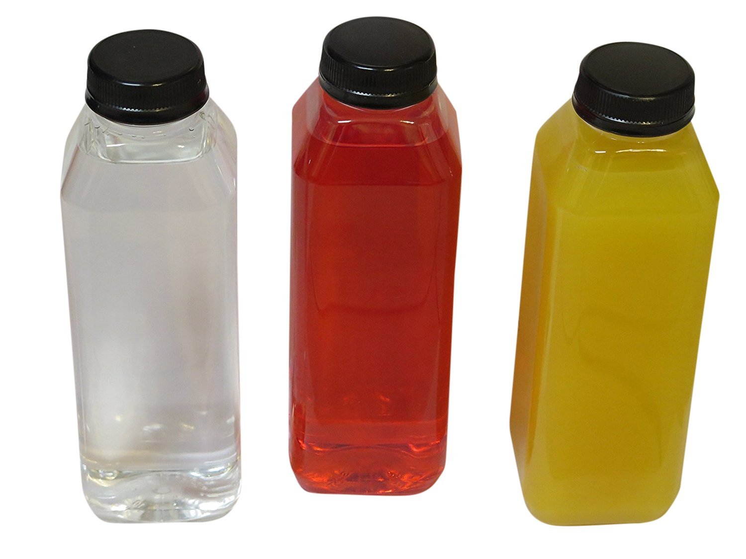 16oz Empty Clear Plastic Juice Bottles with Tamper Evident Caps –  EcoQuality Store