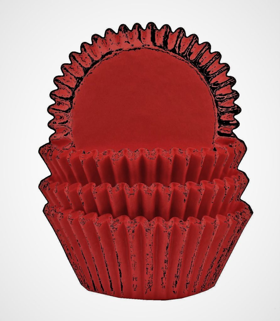 Floret Brioche Cup, Red with White Dots Disposable, Bake and serve